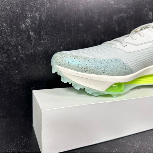 AIR ZOOM INFINITY TOUR NEXT% MENS SPIKED GOLF SHOES SIZE 8.5 WHITE GREEN NEW - Picture 6 of 10